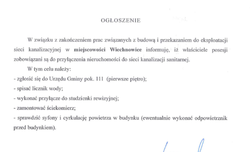 Zdjęcie do OGŁOSZENIE