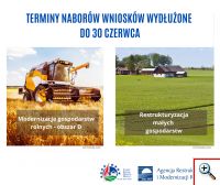 TERMINY NABORÓW WNIOSKÓW WYDŁUŻONE DO 30 CZERWCA